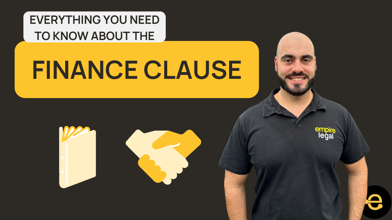 Everything you need to know about the FINANCE CLAUSE when buying a property in QLD...