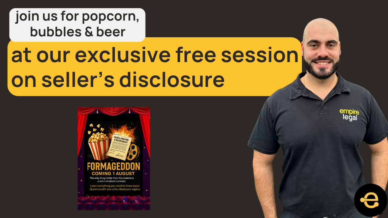 Join us for popcorn, bubbles, beer at our exclusive free session on Seller's Disclosure…
