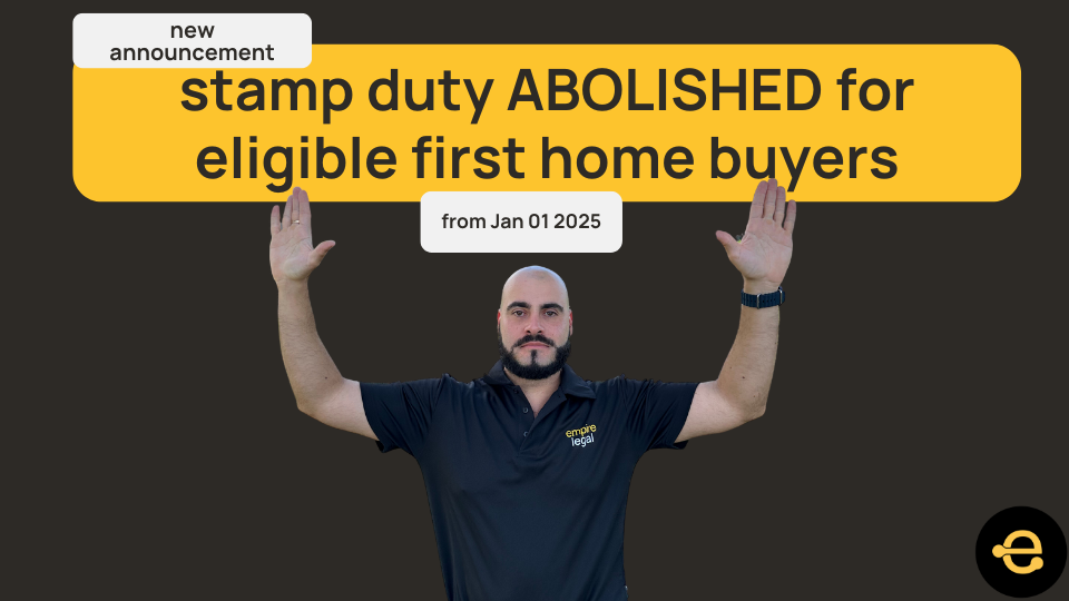 Stamp duty ABOLISHED for eligible First Home Buyers in QLD from 01 January 2025